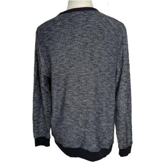 Mens Old Navy Black Heather knit Sweater XL Long Sleeves Crewneck - Picture 4 of 13